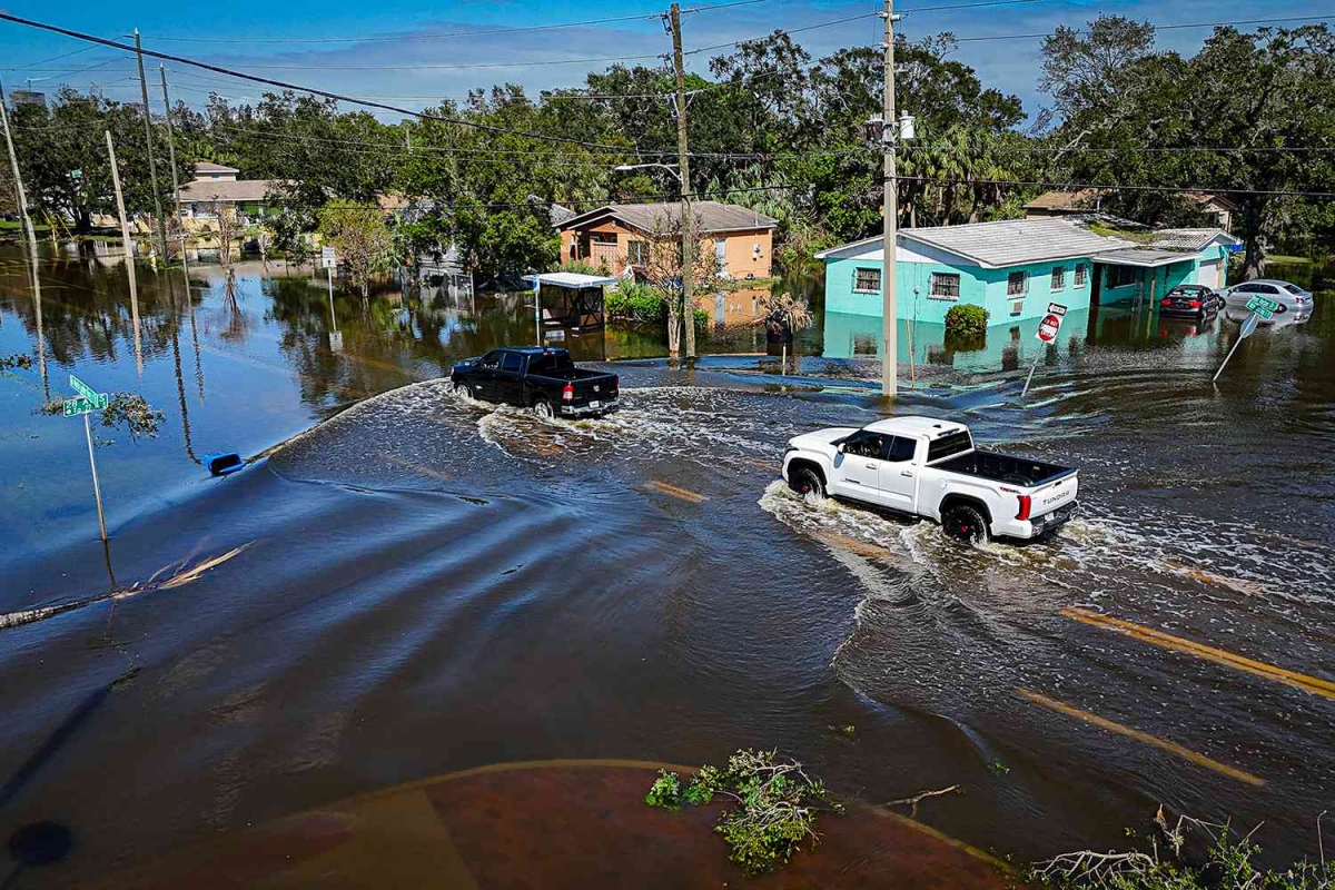 1 tuần sau khi cơn bão Milton đổ bộ, Florida vẫn ngập nặng. Ảnh: ABC