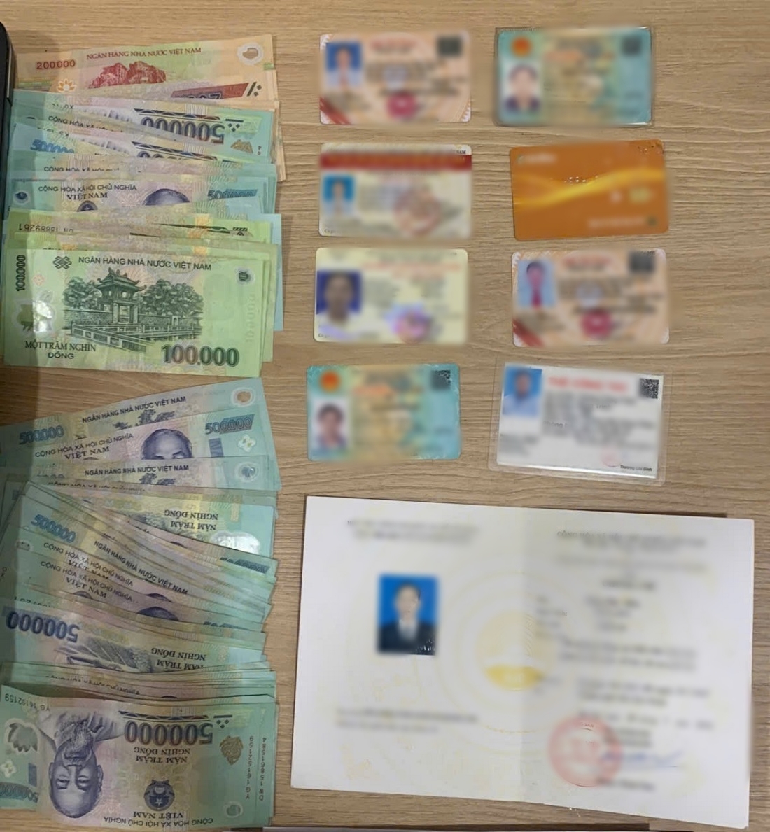Tang vật thu giữ