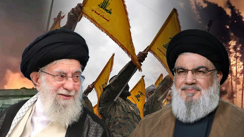 Lãnh đạo tối cao Iran, Đại giáo chủ Ayatollah Ali Khamenei và thủ lĩnh Hezbollah Hassan Nasrallah. Ảnh: Ynet