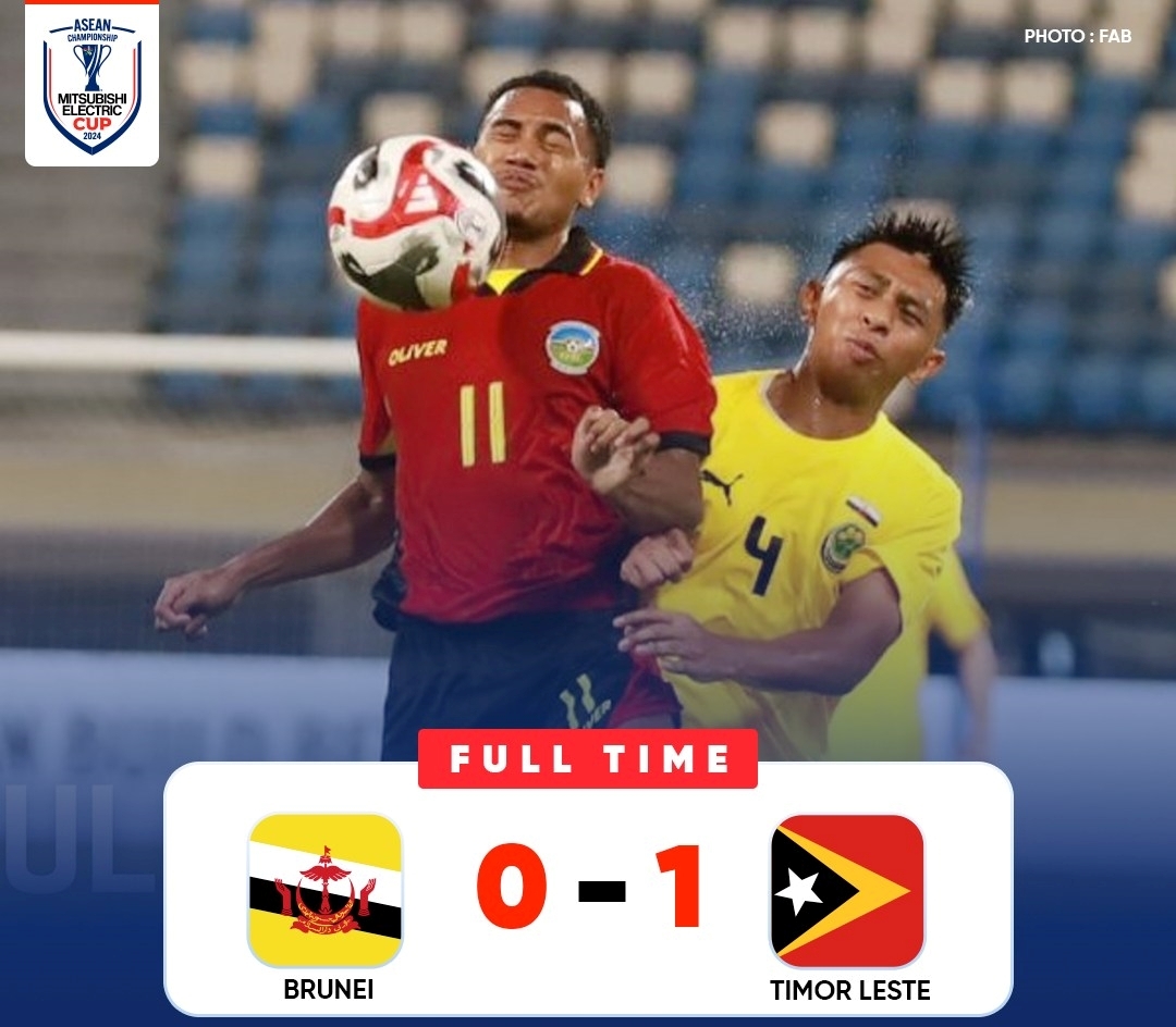 Timor Leste giành chiến thắng 1-0 trong trận lượt đi vòng loại ASEAN Cup 2024 trước Brunei.