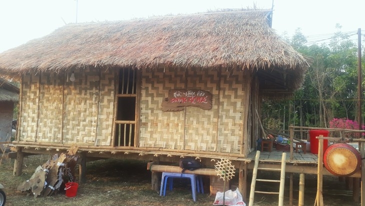 A simulation of the traditional stilt house of the Kho Mu in Muong Ang district, Dien Bien province