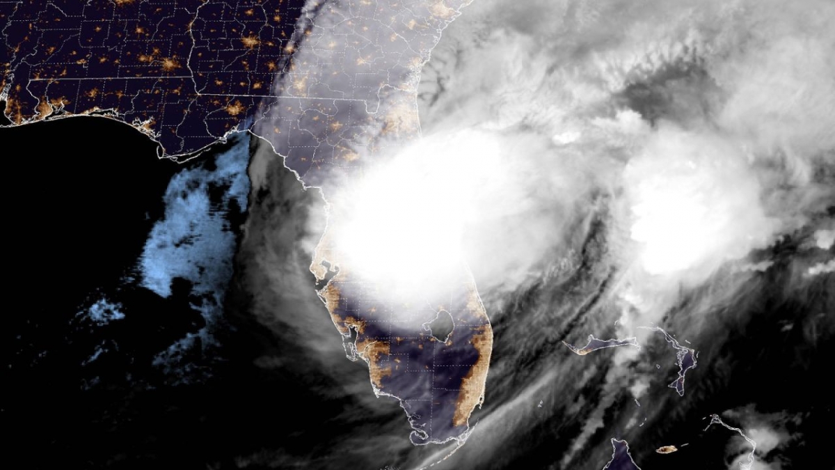 Hình ảnh vệ tinh cơn bão Milton. Ảnh: NOAA