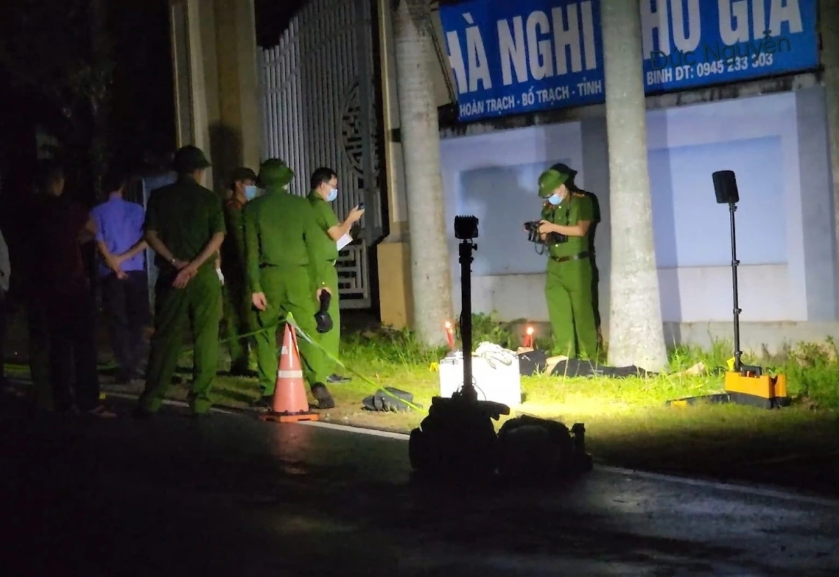 Lực lượng Công an đến hiện trường điều tra vụ việc