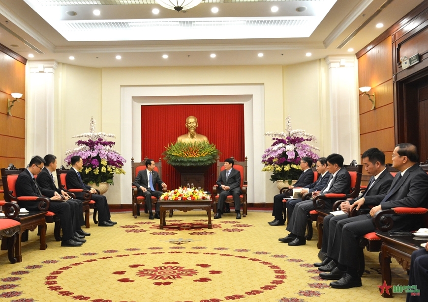 Quang cảnh cuộc tiếp. (Ảnh: Báo QĐND)