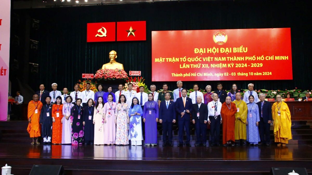 Đoàn đại biểu dự Đại hội Đại biểu toàn quốc MTTQ Việt Nam lần thứ X (ảnh: N.T)
