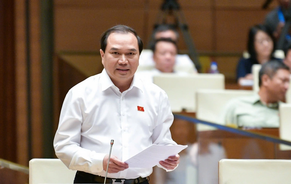 Đại biểu Nguyễn Công Hoàng, đoàn Thái Nguyên (Ảnh: Quốc hội)