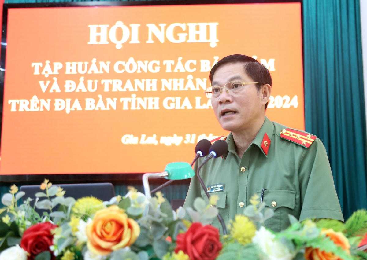 Đại tá Nguyễn Ngọc Sơn, Phó Giám đốc Công an tỉnh, Phó Trưởng ban Thường trực Ban Chỉ đạo Nhân quyền tỉnh Gia Lai