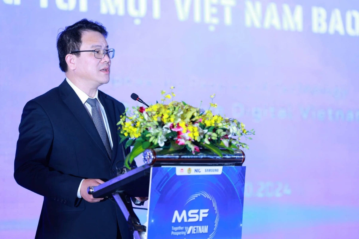 Ông Trần Quốc Phương - Thứ trưởng Bộ KH-ĐT phát biểu tại sự kiện