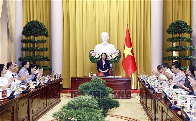 Phó Chủ tịch nước Võ Thị Ánh Xuân phát biểu. Ảnh: Doãn Tấn/TTXVN