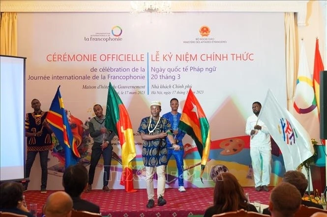 Lễ Kỷ niệm chính thức Ngày quốc tế Pháp ngữ 20/3 tại Hà Nội. Ảnh: TTXVN
