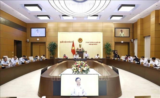 Quang cảnh phiên họp thứ 37 của Ủy ban Thường vụ Quốc hội, sáng 26/9. Ảnh tư liệu: TTXVN