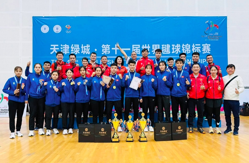 Vietnam tops medal tally at the World Shuttlecock Championships. (Photo: sggp.org.vn)