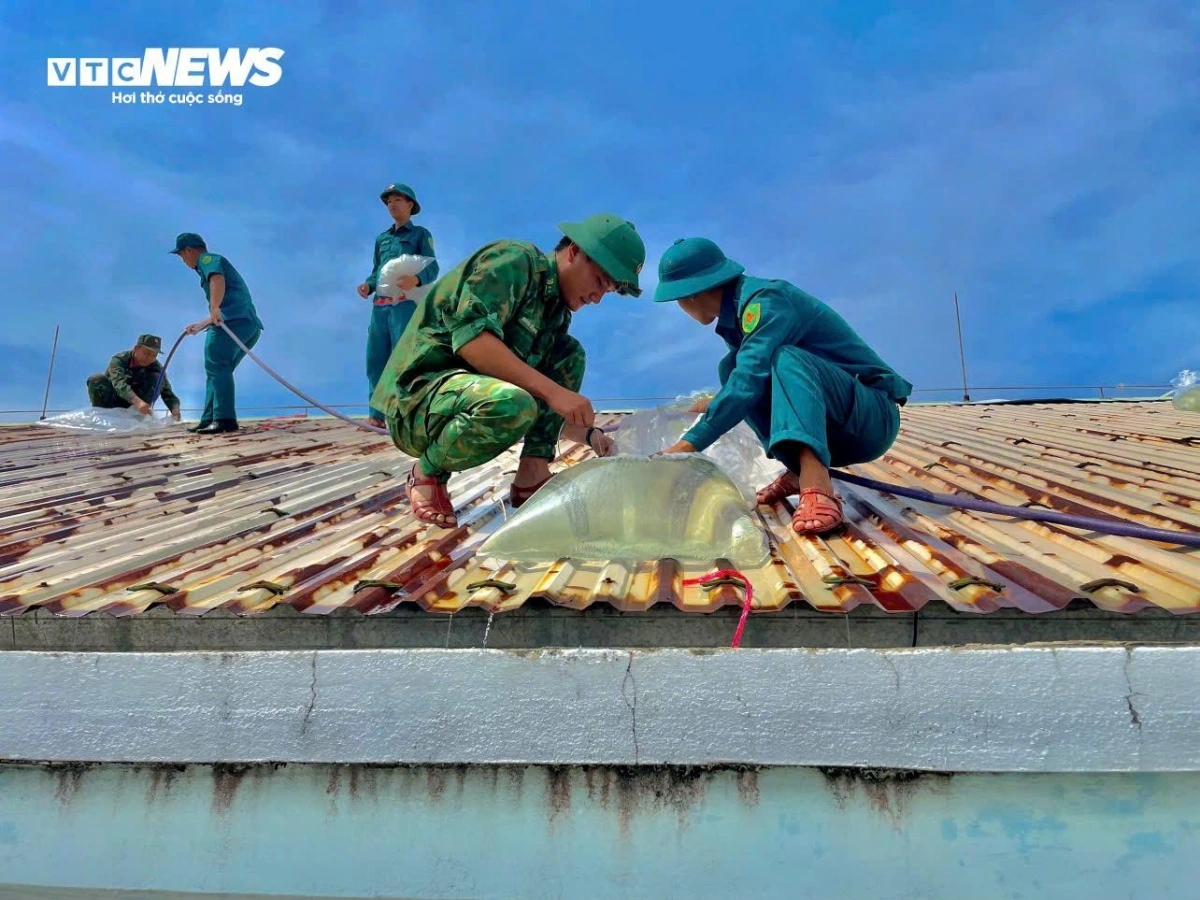 Meanwhile, downpours and powerful winds uproot several trees and flooded some areas in the central province of Thua Thien-Hue.