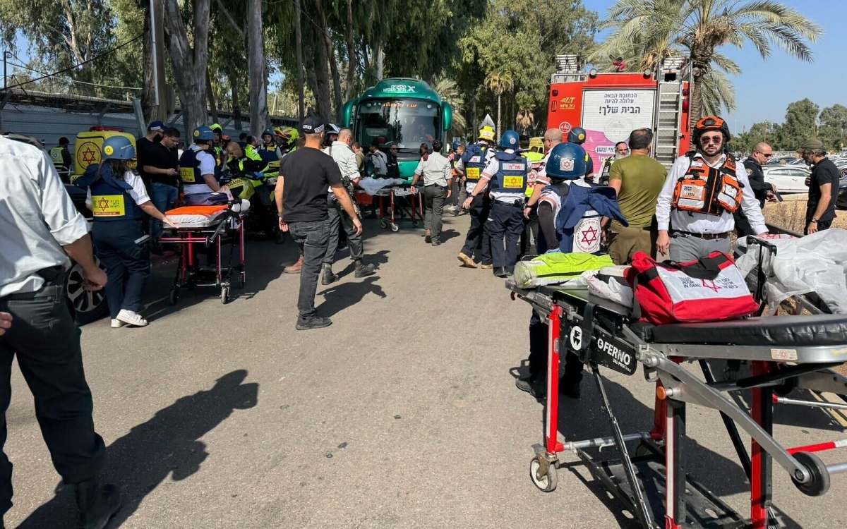 Hiện trường vụ tấn công ở Tel Aviv ngày 27/10/2024. Ảnh: TOI
