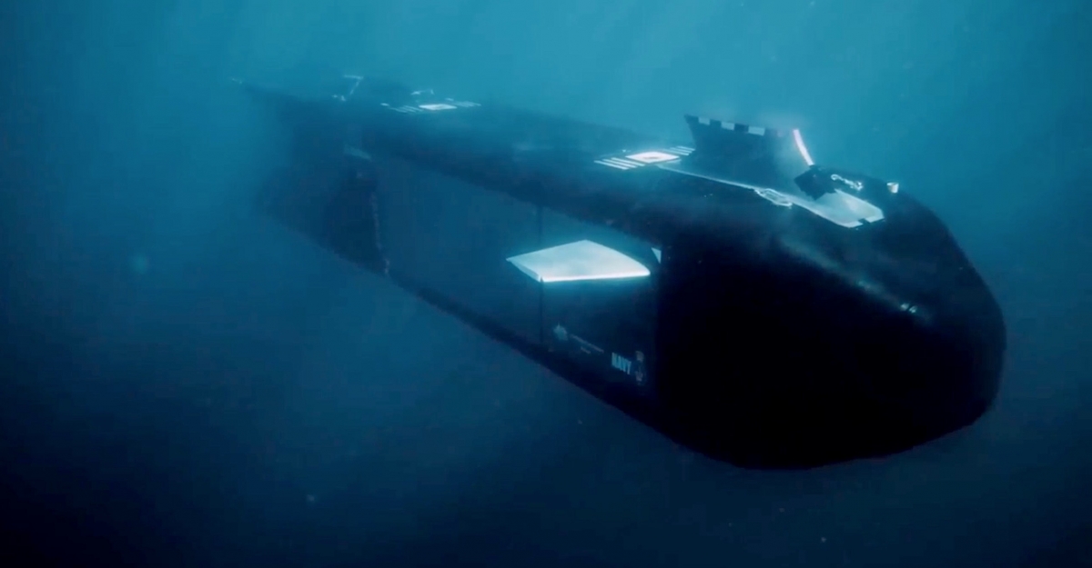 Tàu ngầm không người lái Ghost Shark cỡ lớn của Australia tham gia tập trận. Nguồn: BQP Australia