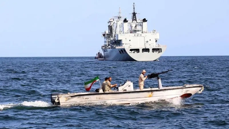 Tàu quân sự Iran tuần tra ở Ấn Độ Dương, tháng 3/2024. Ảnh: Al Arabiya