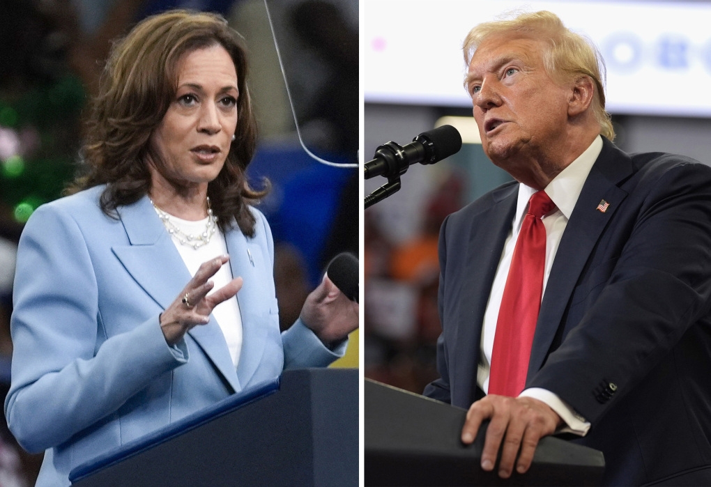 Phó tổng thống Mỹ Kamala Harris và ông Donald Trump. Ảnh: Reuters