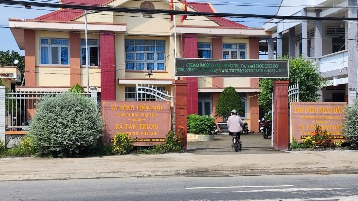 Trụ sở Đảng ủy - UBND xã Phước Trung - nơi ông Phan Văn Thành Trí công tác