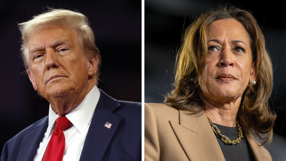 Ông Trump (trái) và bà Harris (phải). Ảnh: Reuters