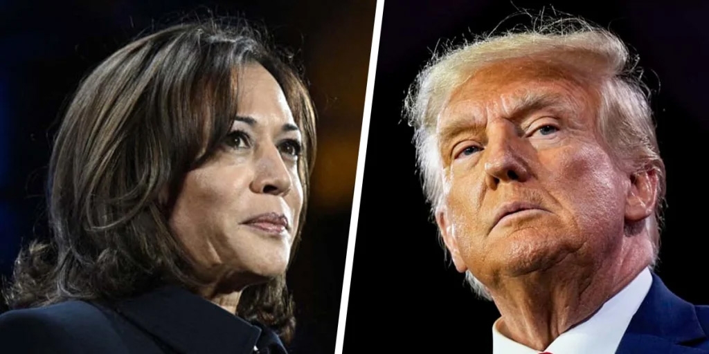 Phó Tổng thống Kamala Harris và cựu Tổng thống Donald Trump có nhiều con đường chiến thắng ở các bang chiến địa để giành đủ 270 phiếu đại cử tri. Ảnh: NBC News