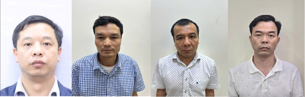 Từ trái qua phải: Vũ Văn Tặng, Hà Văn Tiến, Lương Đức Huy và Nguyễn Văn Chuẩn