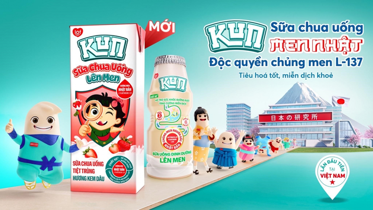 Sản phẩm có đa dạng hương vị thơm ngon, dễ uống như dâu, cam, vải, việt quất, có đường cũng như bao bì hộp và chai mang đến cho các bé nhiều sự lựa chọn