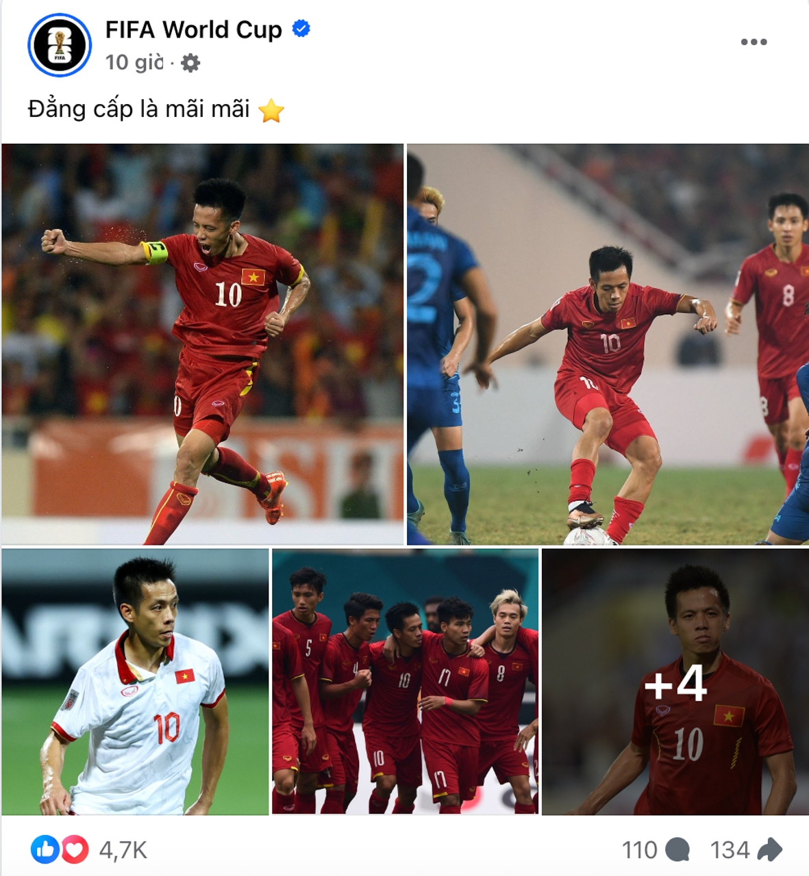 Văn Quyết được FIFA vinh danh vì những đóng góp trong màu áo ĐT Việt Nam