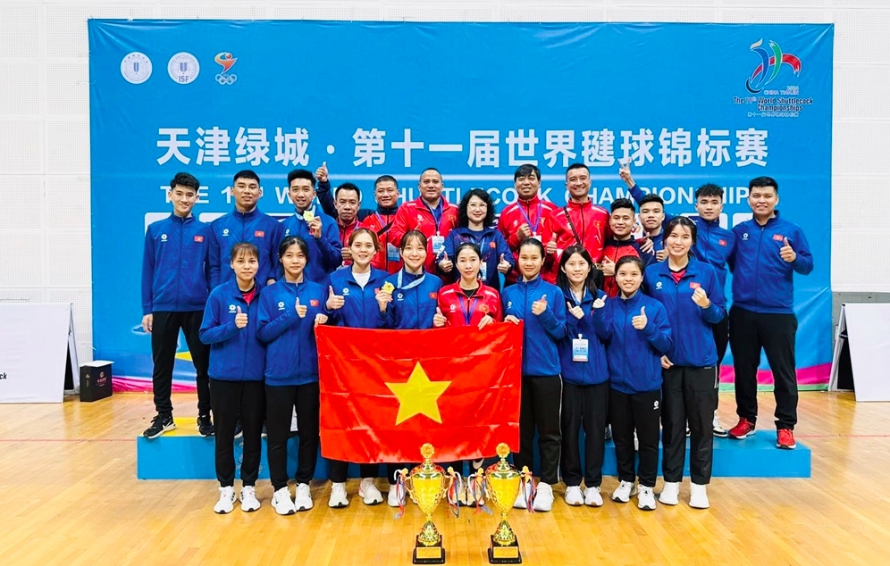 Vietnam wins first two gold medals at World Shuttlecock Championships. (Photo: sggp.org.vn)