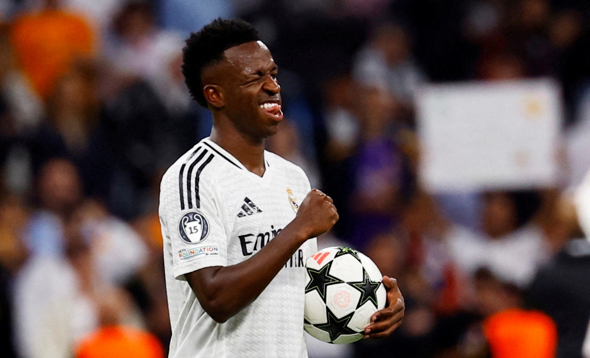 Vinicius tỏa sáng rực rỡ trước Dortmund (Ảnh: Reuters).