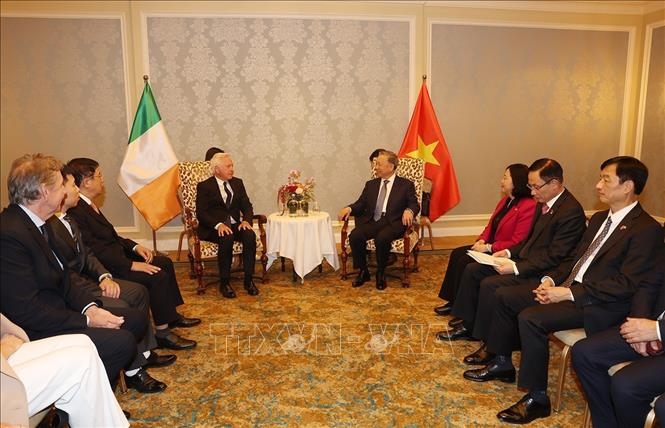 Tổng Bí thư, Chủ tịch nước Tô Lâm tiếp Lãnh sự danh dự của Việt Nam tại Ireland. Ảnh: TTXVN
