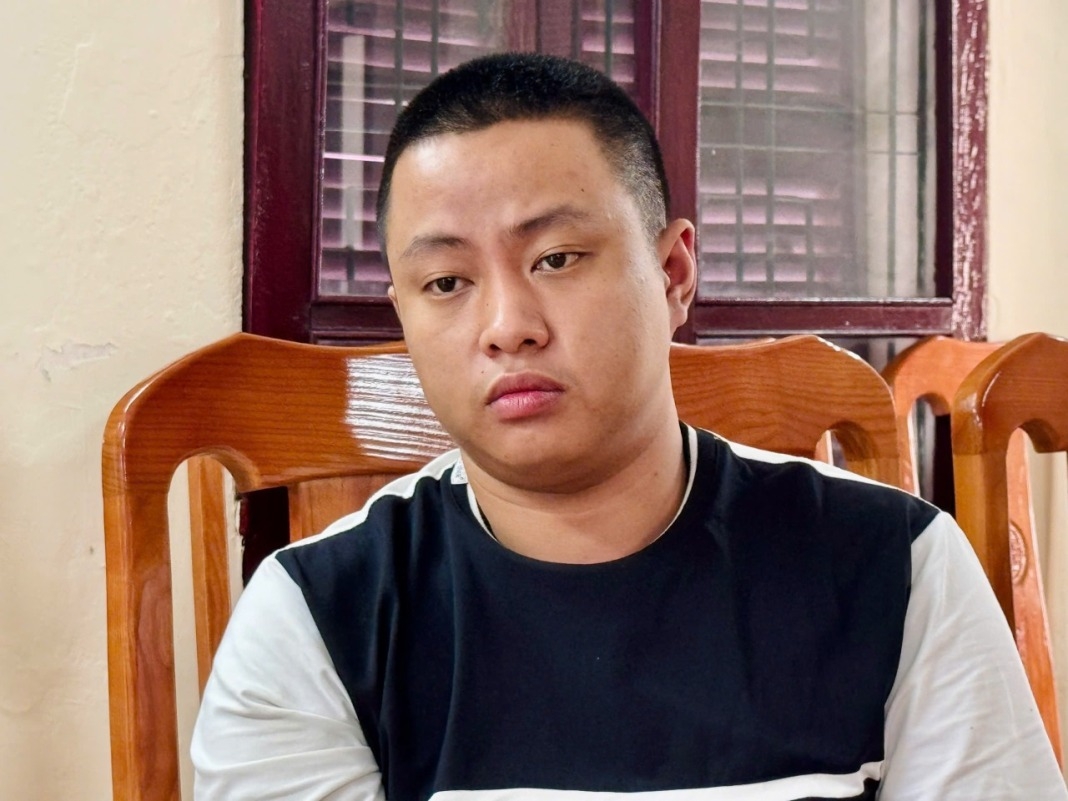 Nguyễn Văn Thái tại cơ quan Công an