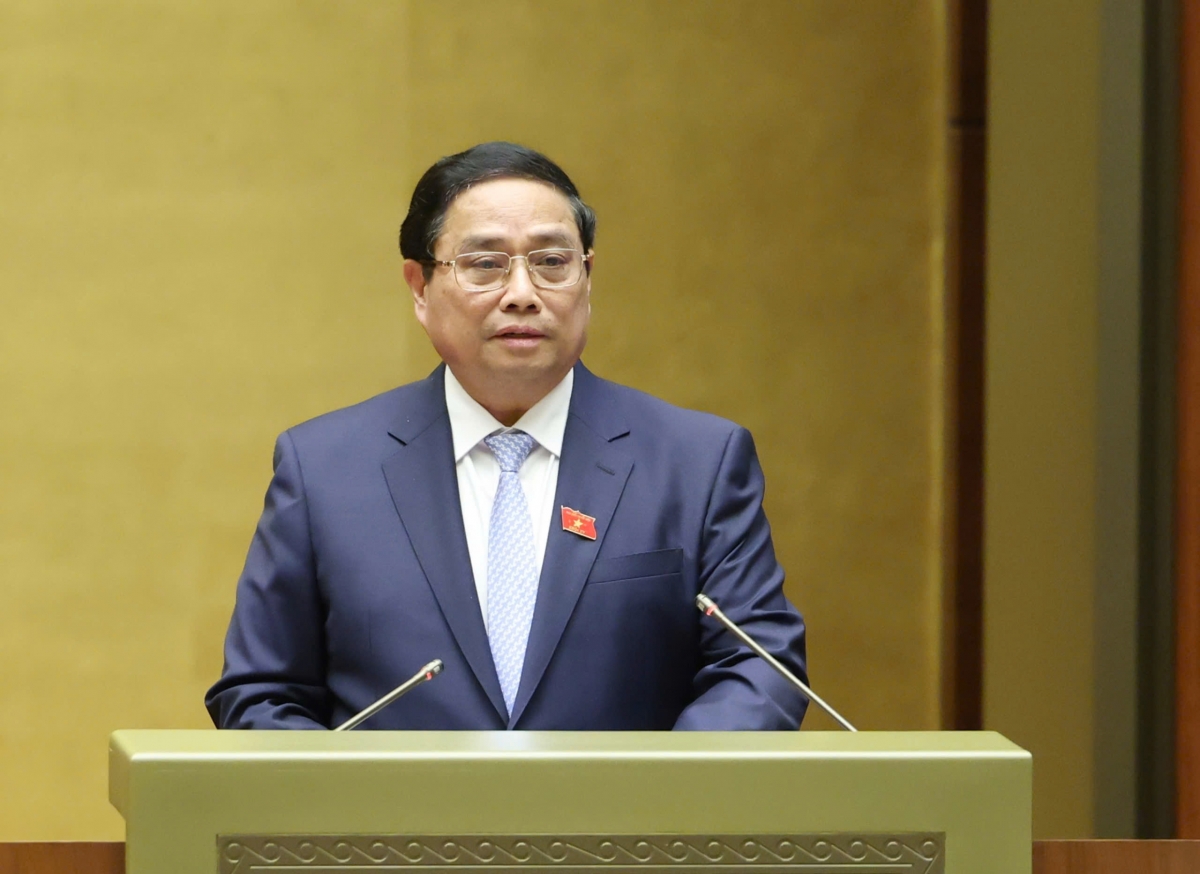 Thủ tướng Phạm Minh Chính báo cáo trước Quốc hội