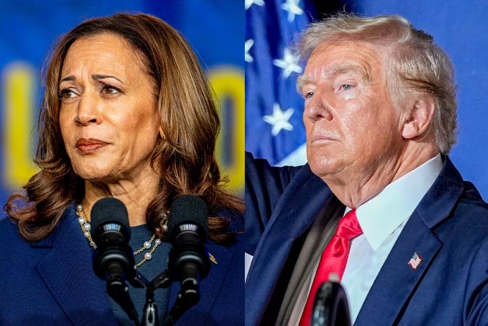 Phó Tổng thống Mỹ Kamala Harris và cựu Tổng thống Mỹ Donald Trump. (Ảnh: Getty Images)