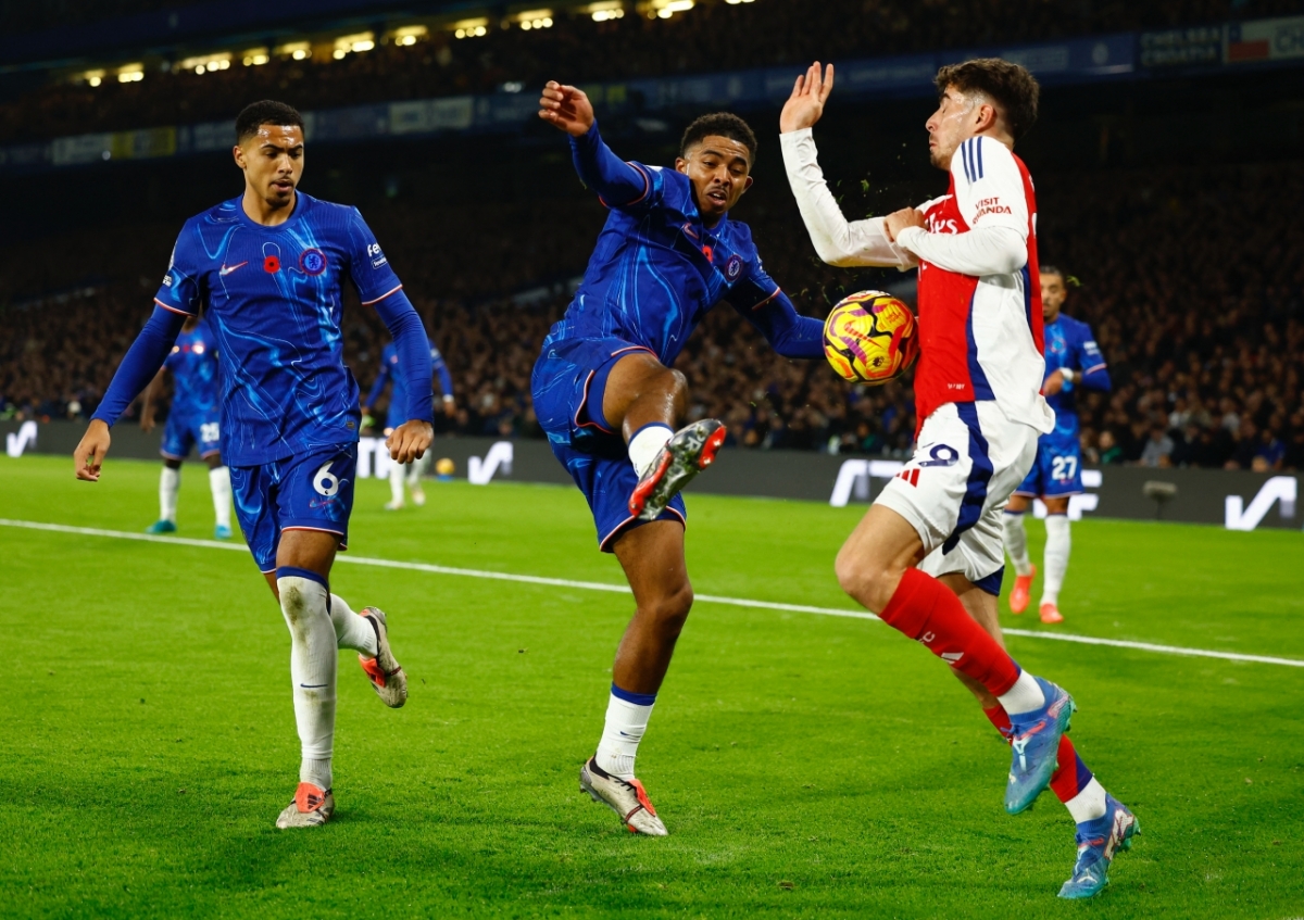 Kai Havertz bị VAR từ chối bàn thắng (Ảnh: Reuters)