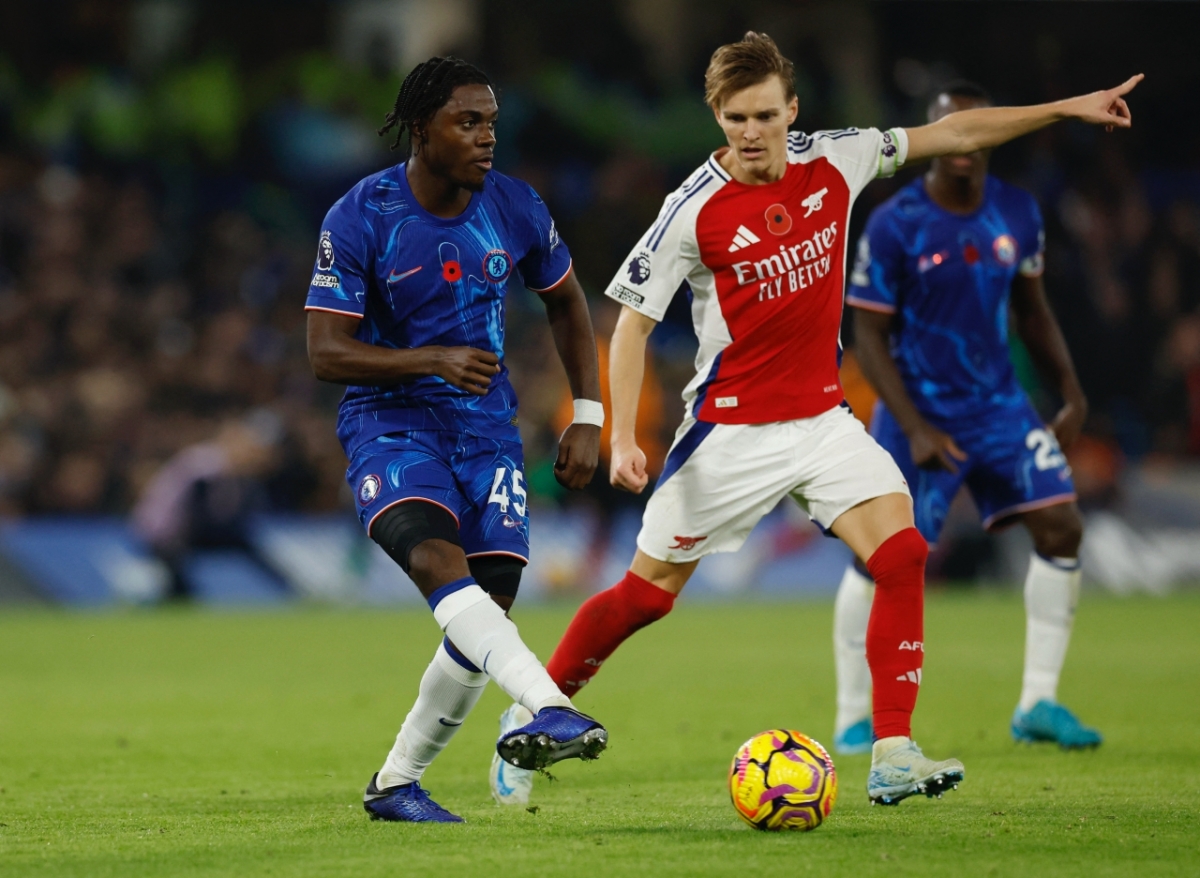 Hiệp một trận derby London giữa Chelsea vs Arsenal đã diễn ra hấp dẫn, kịch tính nhưng thiếu bàn thắng (Ảnh: Reuters)