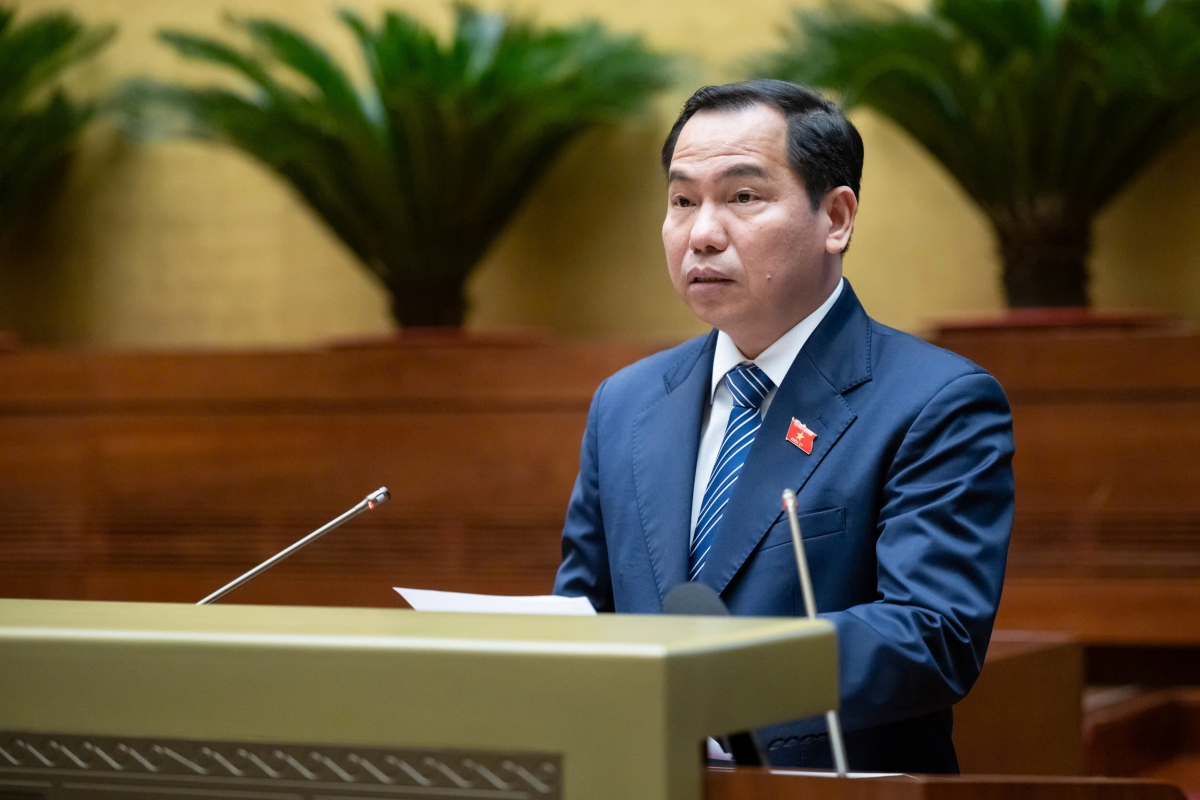 Chủ nhiệm Ủy ban Tài chính - Ngân sách Lê Quang Mạnh trình bày Báo cáo giải trình, tiếp thu, chỉnh lý dự thảo Luật Thuế giá trị gia tăng (sửa đổi)