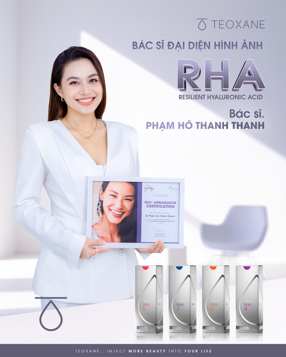 Bác sĩ Phạm Hồ Thanh Thanh chính thức trở thành Bác sĩ đại diện hình ảnh cho Dòng Filler Teosyal RHA