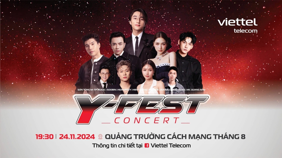 Dàn Line-up khủng của Viettel Y-Fest 2024 hứa hẹn tạo nên bữa tiệc âm nhạc mãn nhãn giữa bầu trời Thủ đô