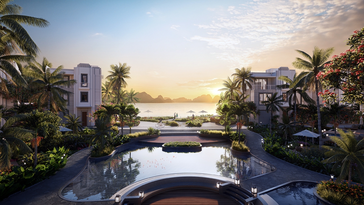Biệt thự Lagoon Residences nằm trên quỹ đất trực vịnh - Ảnh: BIM Land