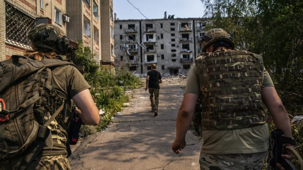 Binh sĩ Ukraine tại thành phố Toretsk, Donetsk. Ảnh: Getty Images