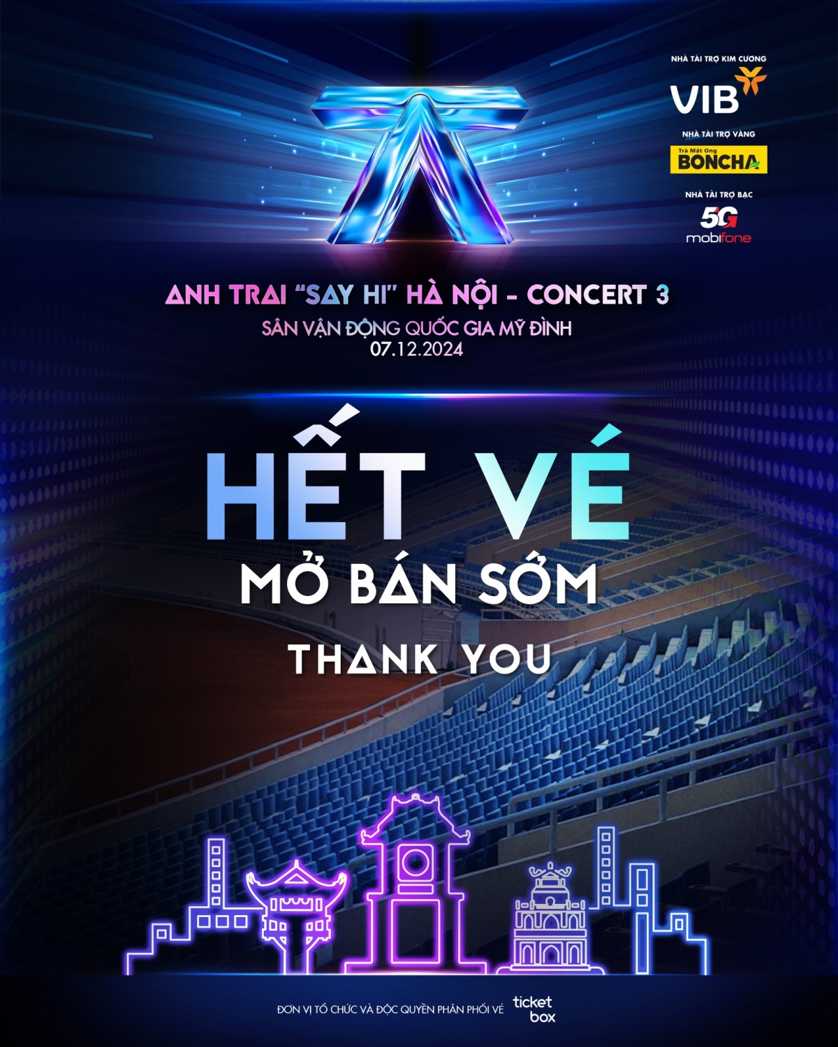 BTC Anh trai "say hi" thông báo hết vé mở bán sớm sau 45 phút mở bán