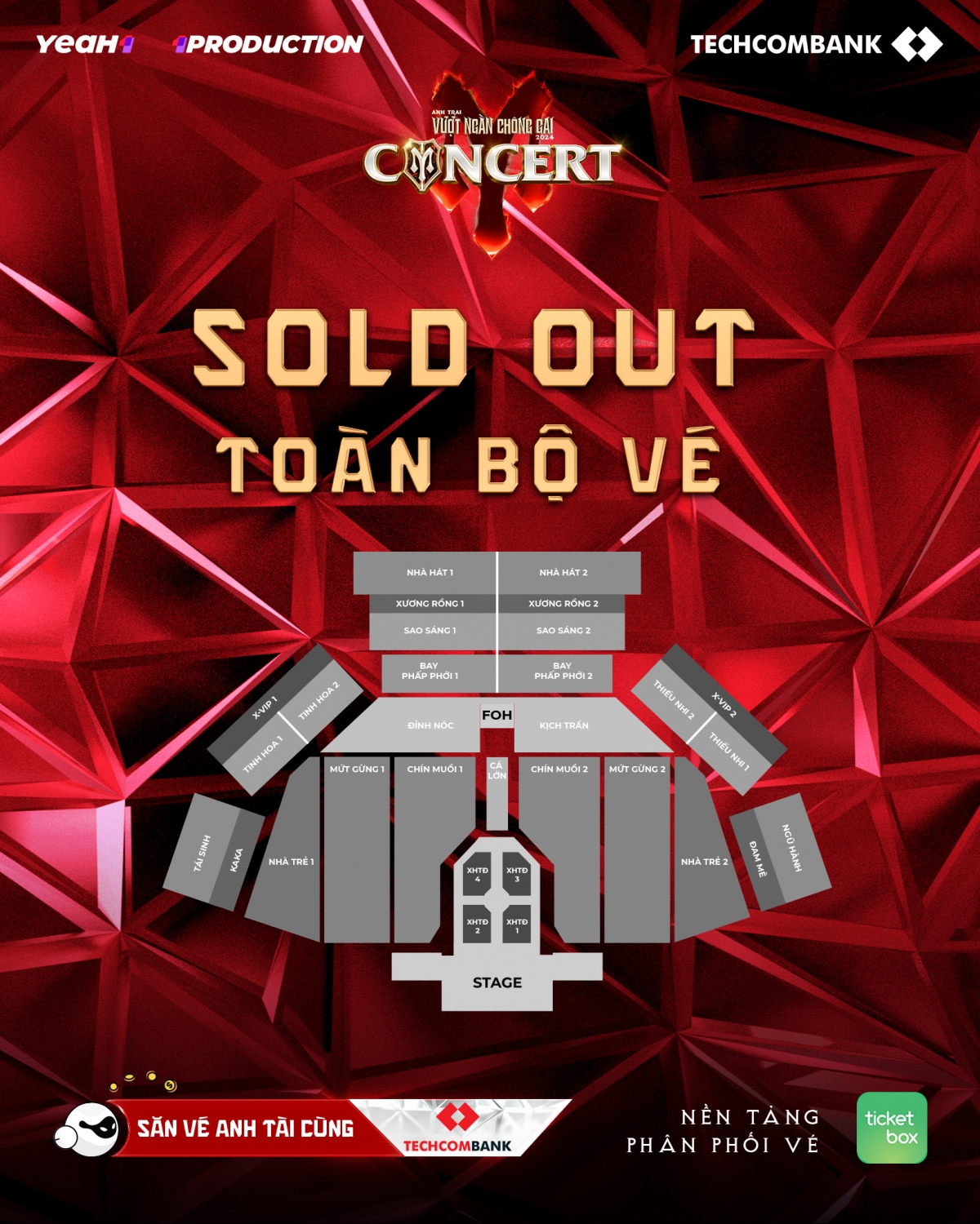 Vé concert Anh trai vượt ngàn chông gai hết sạch sau 40 phút mở bán