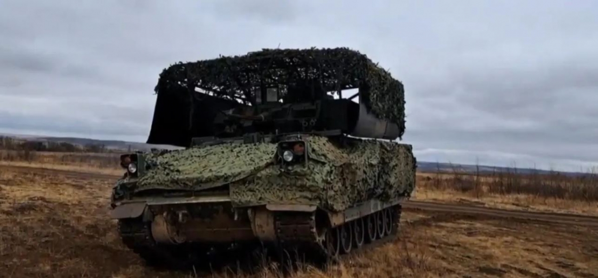 Một phương tiện chiến đấu bộ binh M-2 Bradley của Ukraine bị thu giữ. Ảnh: Военкор Астрахань