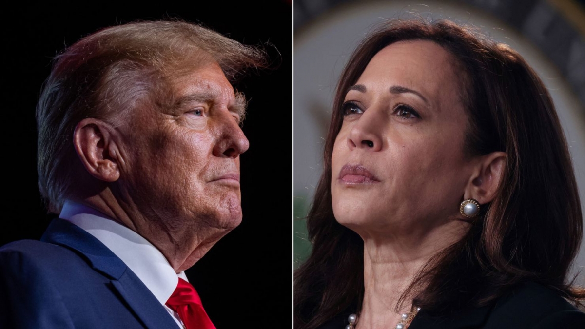 Cựu Tổng thống Mỹ Donald Trump và Phó Tổng thống Mỹ Kamala Harris. Ảnh: Reuters