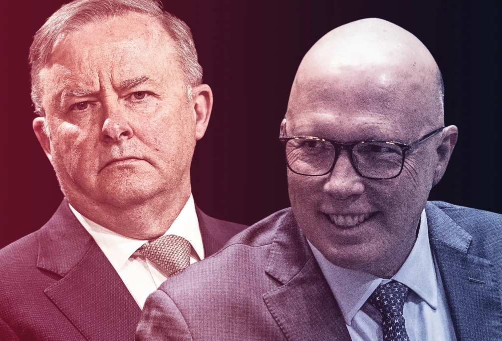 Thủ tướng Australia Anthony Albanese và lãnh đạo Liên đảng đối lập Peter Dutton. Ảnh: Marija Ercegovac