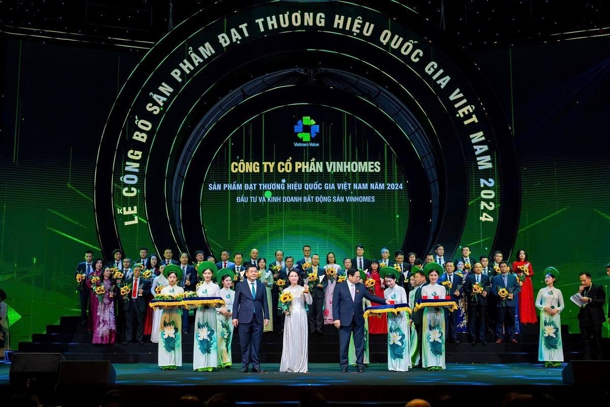 Công ty Cổ phần Vinhomes cũng được vinh danh là Thương hiệu Quốc gia Việt Nam với các dự án bất động sản tiêu biểu khẳng định vị thế dẫn đầu thị trường bất động sản Việt Nam. (Ảnh: BTC cung cấp)