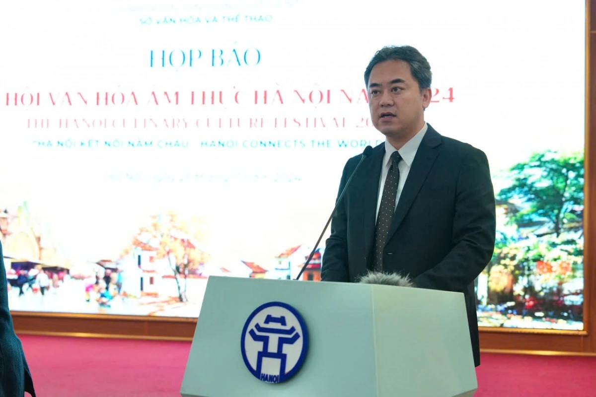 Ông Kajiwara Shinsuke, PGĐ Khối Kinh doanh, Công ty Acecook Việt Nam chia sẻ tại họp báo