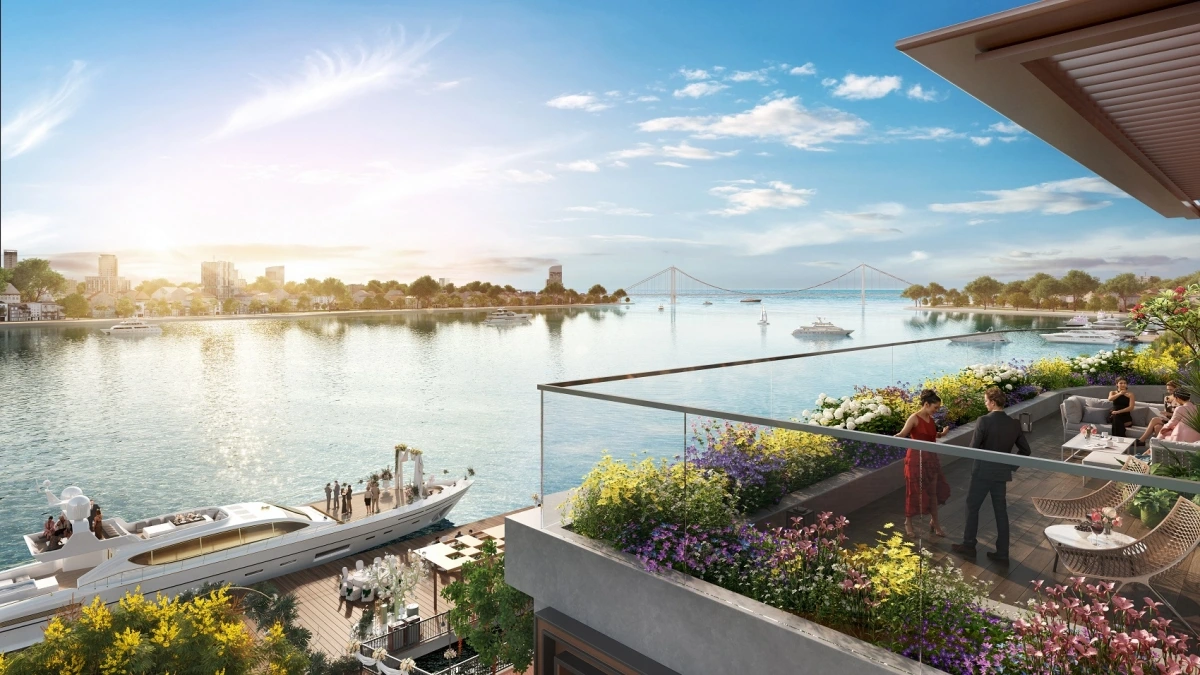 Bến du thuyền và hệ thống tiện ích cao cấp tại Sun Symphony Residence (Ảnh phối cảnh minh họa)