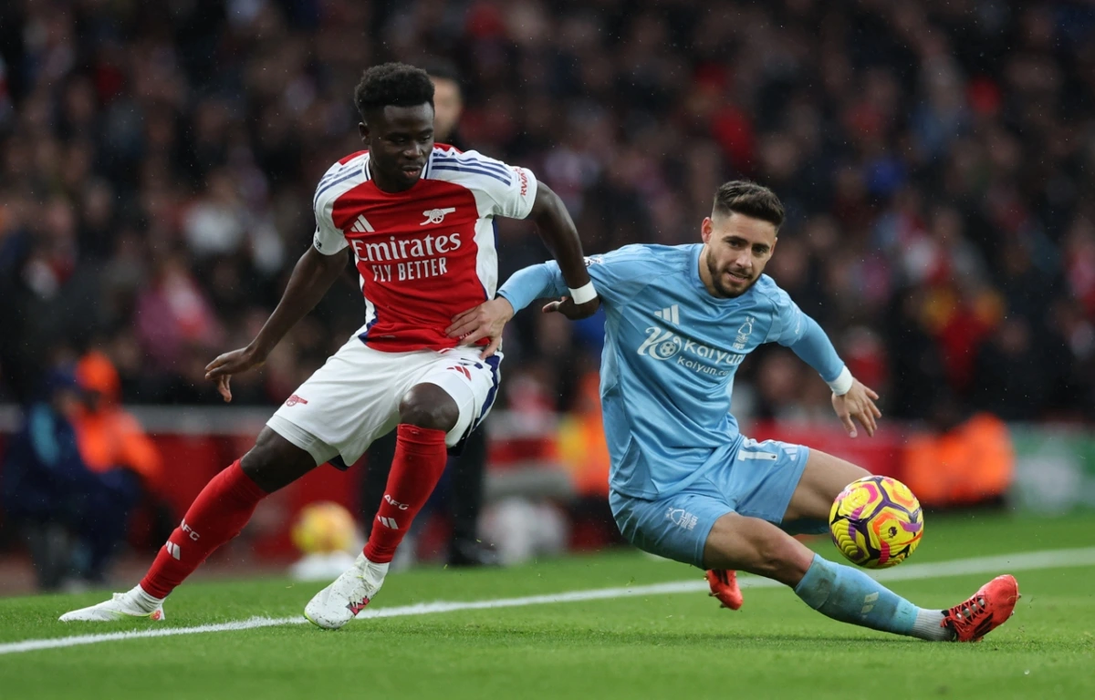 Arsenal vẫn duy trì được thế trận tốt hơn so với Nottingham Forest (Ảnh: Reuters)