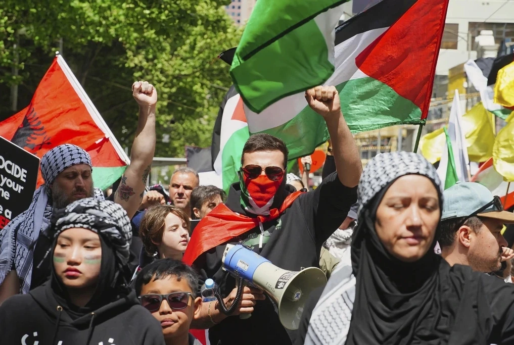 Tuần hành ủng hộ người Palestine tại thành phố Melbourne, Australia vào tháng 10/2024. Nguồn: Luis Enrique Ascui